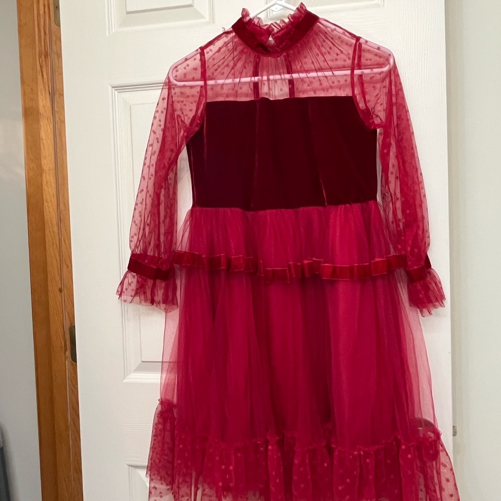 Elegant Red Tulle Dress